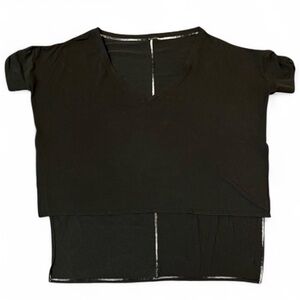 Lululemon Light-Weight Oversized Black Crop top, 8-10